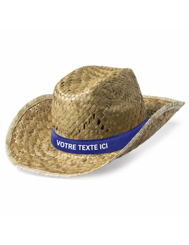 Chapeau publicitaire en paille - Bull Matières : paille 2