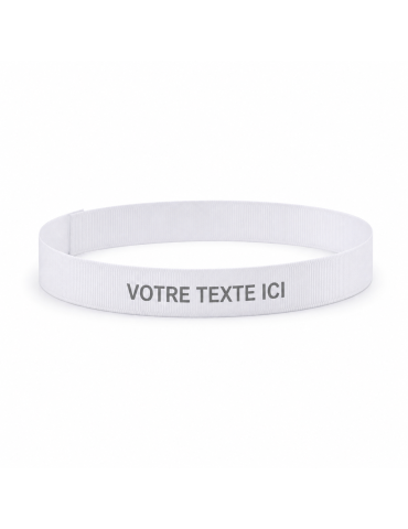 Ruban personnalisable  pour chapeau - Sublimationband Matières : polyester Couleurs : blanc 2