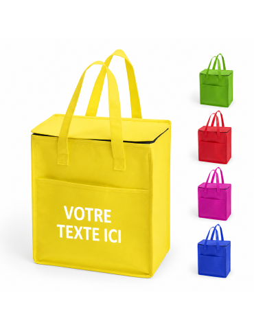 Glacière Isotherme Pratique Personnalisée Pas Cher Lans Matières : aluminium Couleurs : jaune 2