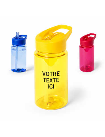 Gourde Enfant Personnalisée Deldye Matières : tritan Couleurs : jaune 2