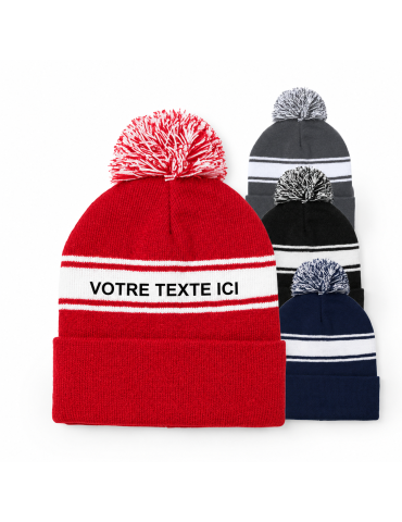 Bonnet Personnalisé Élégant et Confortable Baikof pas cher Matières : acrylique Couleurs : rouge 2