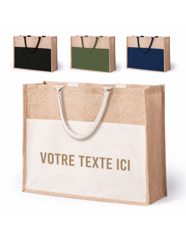 Sac de Plage Pratique Personnalisé Élégant pas cher Cekon Matières : coton Couleurs : naturel 2