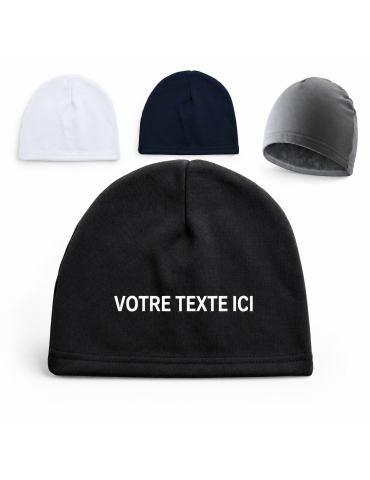 Bonnet Personnalisé Éco-responsable pour Objets Publicitaires - Folten Matières : spandex Couleurs : noir 2