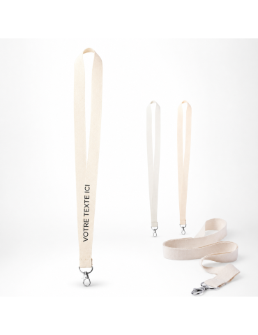 Lanyard Éco-Friendly Personnalisé en Coton - Mirok, Objet Publicitaire Pas Cher Matières : coton 2