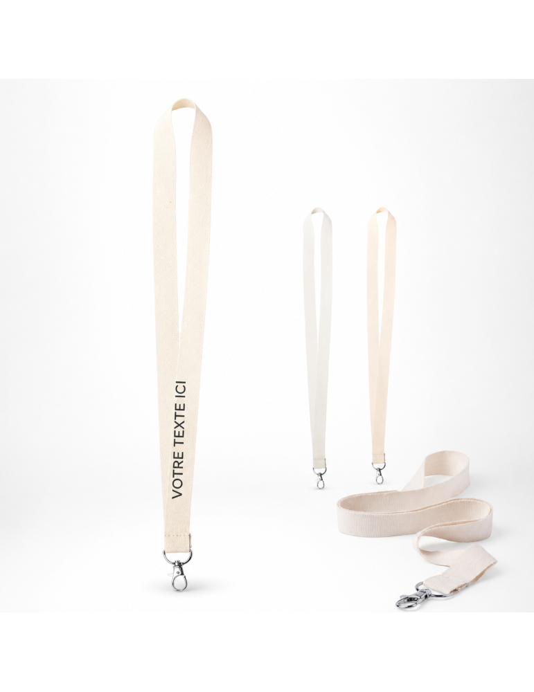 Lanyard Éco-Friendly Personnalisé en Coton Mirok - Objet Publicitaire pas cher