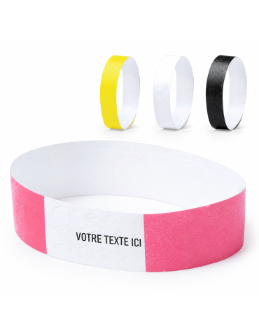 Bracelet Événementiel Personnalisé Objet Publicitaire Ankaran Matières : tyvek Couleurs : rose 2