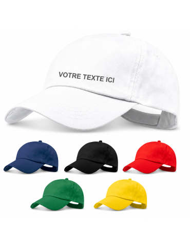 Casquette Sport Personnalisable Éco-responsable Objet Publicitaire Matières : coton Couleurs : blanc 2