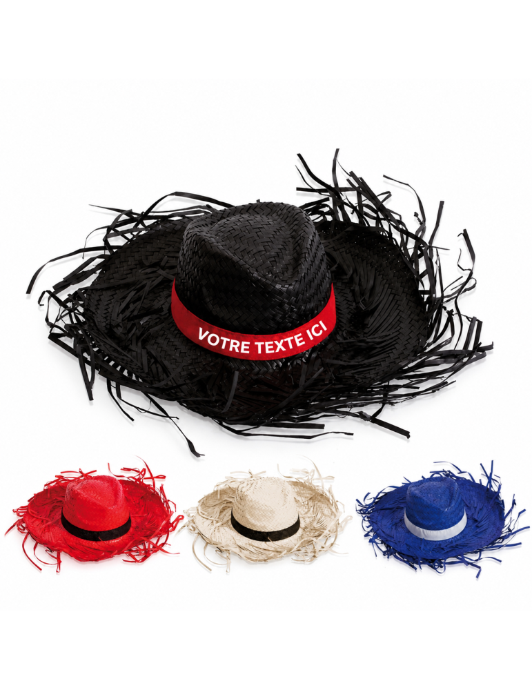 Chapeau en Paille Personnalisé Filagarchado