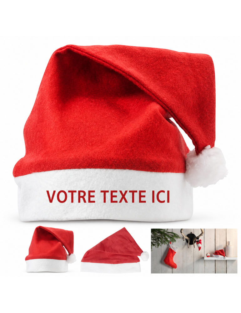 Bonnet de Noël personnalisé Rudolf - Un accessoire festif pas cher