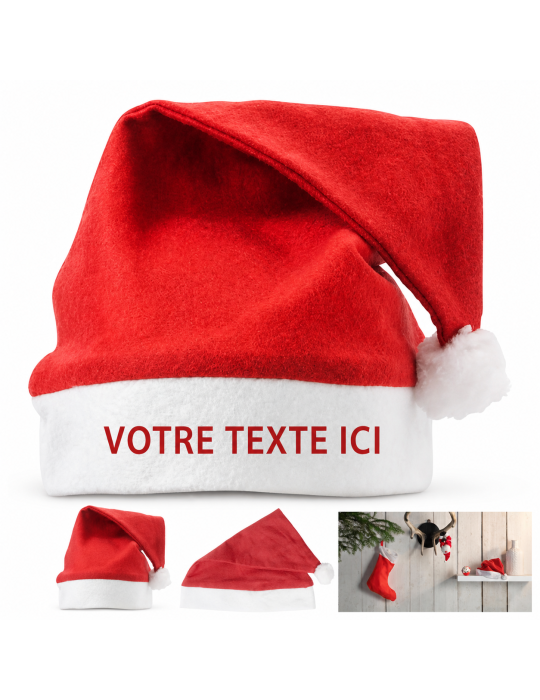 Bonnet de Noël personnalisé Rudolf - Un accessoire festif pas cher