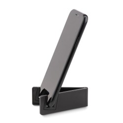 Support téléphone  en bambou/ABS personnalisé - STANDOL+ pas cher Matières : bambou Couleurs : noir goodies publicitaire événeme