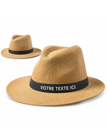 Chapeau publicitaire en Paille de Papier Mulins 2