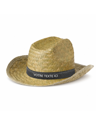 Chapeau en Paille Naturelle Personnalisé Pas Cher - Leone 2