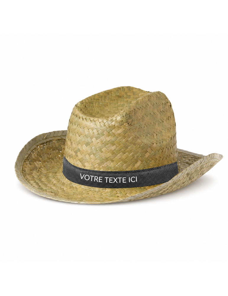 Chapeau Leone en Paille Naturelle personnalisé pas cher