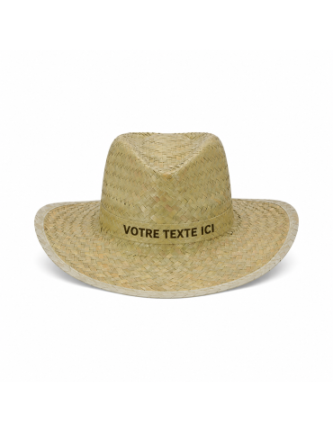 Chapeau publicitaire en paille Sanler 2