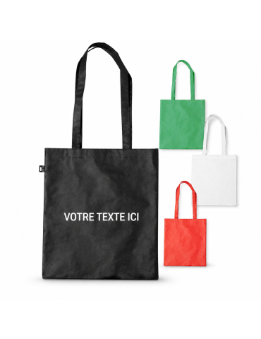 Sac Shopping Éco-responsable en RPET Personnalisé pas cher - Frilend Couleurs : noir Matières : polyester recyclé objet promotio 2