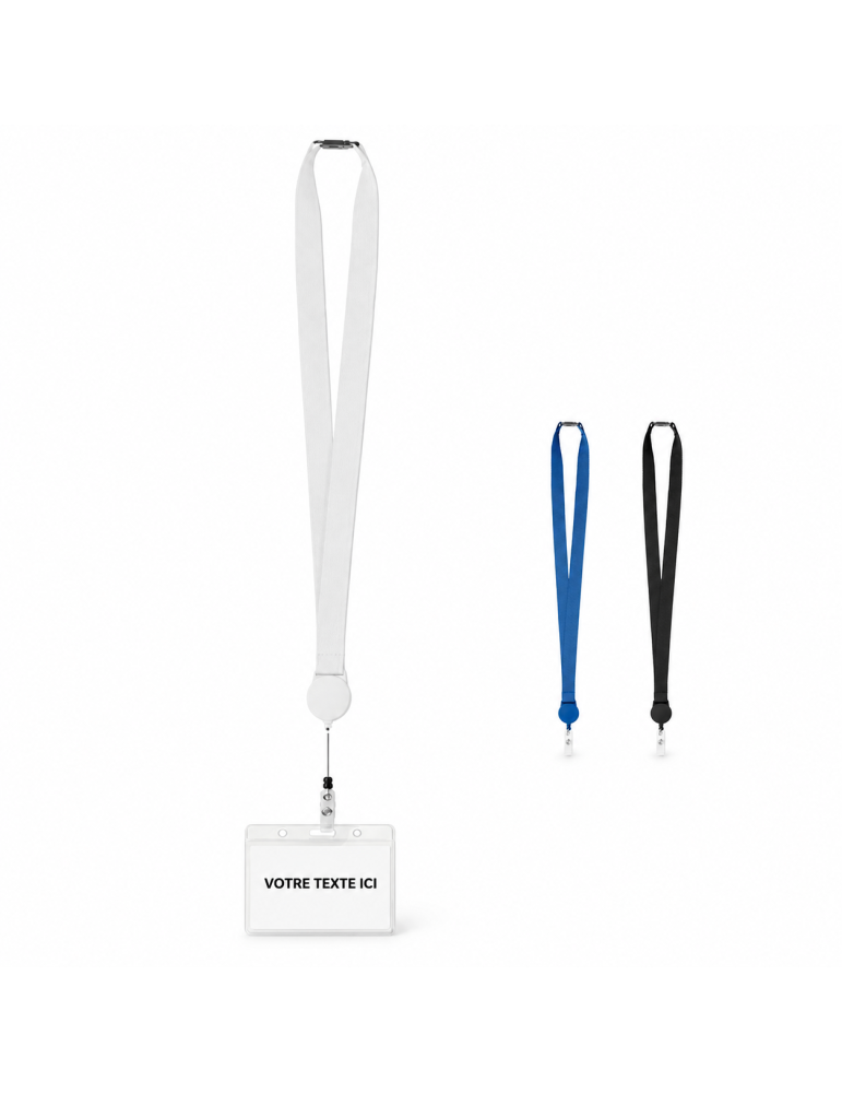 Lanyard Extensible Personnalisé avec Badge - Idéal pour Événements