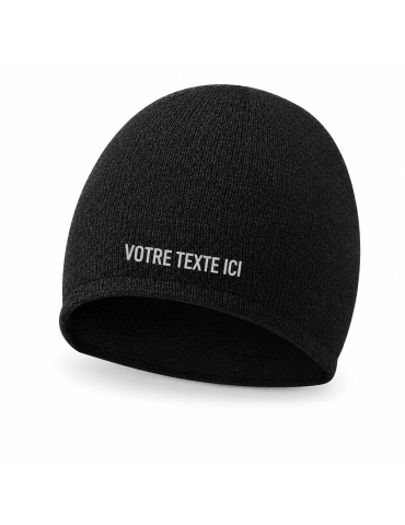 Bonnet Personnalisé Élégant et Sécuritaire Terban pas cher Matières : acrylique Couleurs : noir 2