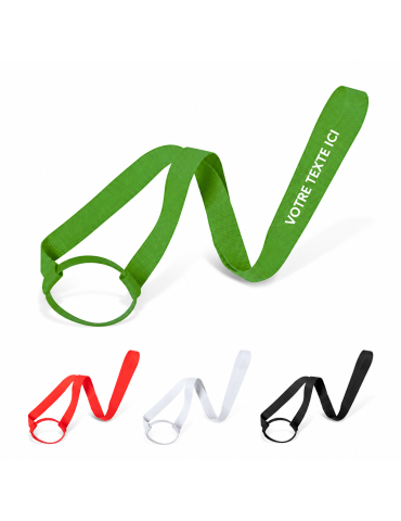 Lanyard Festif Personnalisé Porte Verre Frinly Matières : silicone Couleurs : vert 2