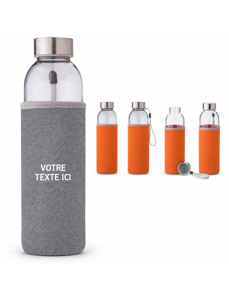 Bouteille en Verre Personnalisée Nika - 500 ml