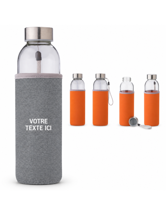 Bouteille en Verre Personnalisée Nika - 500 ml