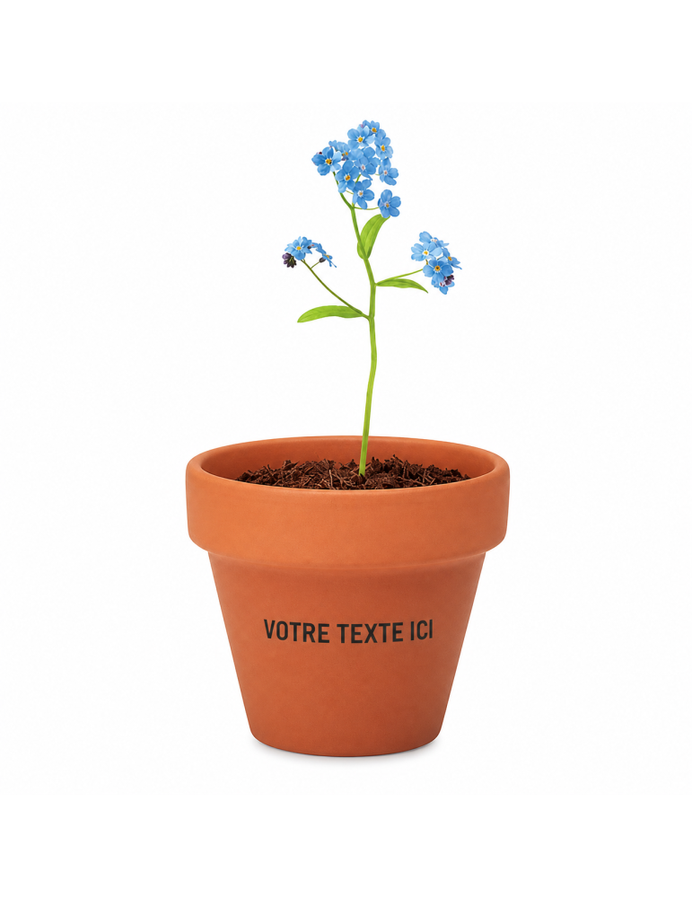 Pot myosotis  et personnalisé | Objets publicitaires