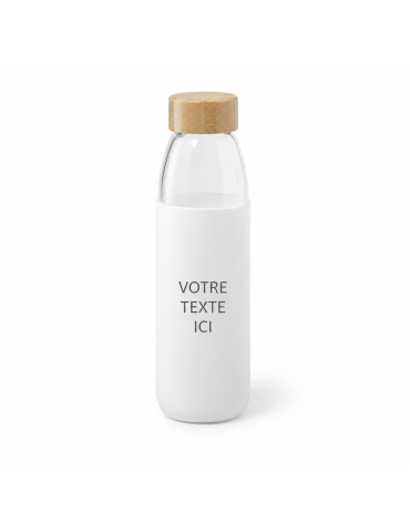 Gourde Éco-responsable Personnalisable Teltox Matières : bambou Couleurs : blanc 2