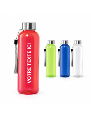Gourde Éco-responsable Personnalisée 600ml - Bidon Lecit Matières : acier inoxydable Couleurs : rouge 2