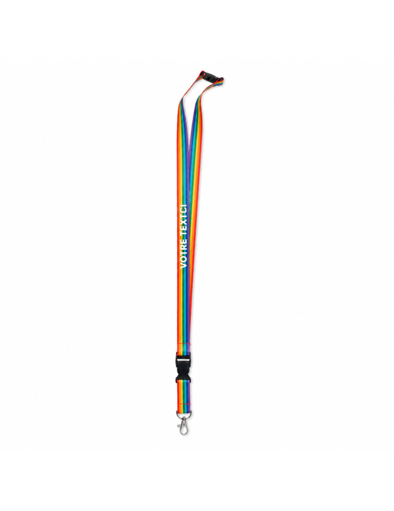 Lanyard Arc-en-Ciel - Personnalisé BOWYARD pas cher