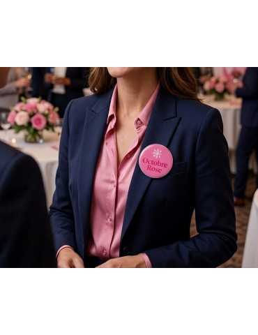 Badge d'identification octobre rose