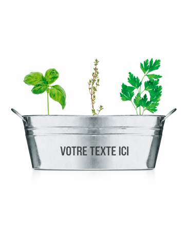 Bac en zinc avec herbes aromatiques - personnalisée pas cher 2