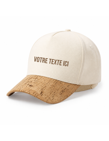 Casquette Personnalisée en Coton Bio & Liège Naturel Vachir pas cher Matières : liège 2
