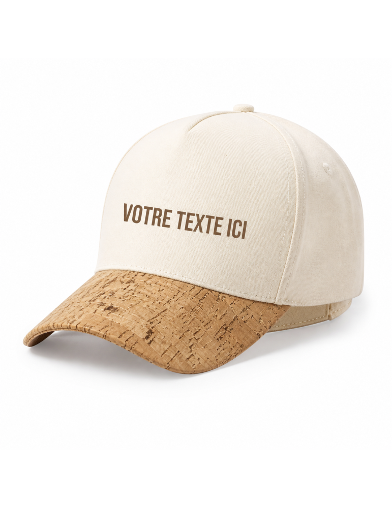 Personnalisé en Coton Bio & Liège Naturel Casquette Vachir pas cher