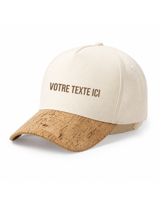 Personnalisé en Coton Bio & Liège Naturel Casquette Vachir pas cher