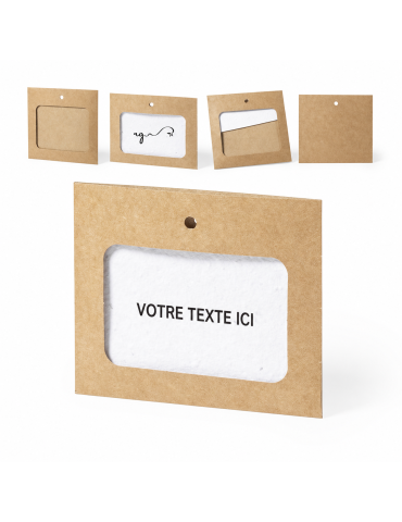 Badge Éco-responsable et Pratique Ensemencé pas cher - Binem Matières : carton recyclé 2