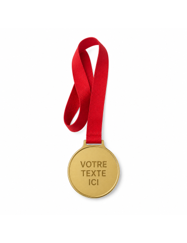 Médaille Dorée Personnalisée - Maclein Matières : métal Couleurs : doré 2