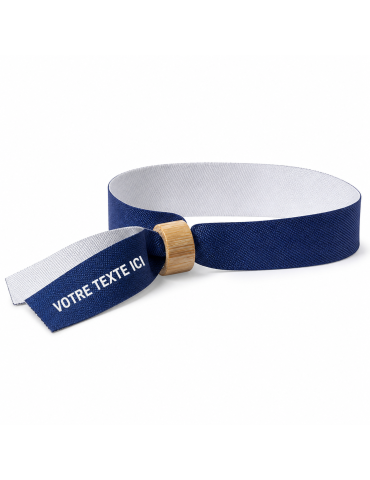 Bracelet Éco-responsable Personnalisé Événementiel - Broch Matières : bambou Couleurs : bleu marine 2
