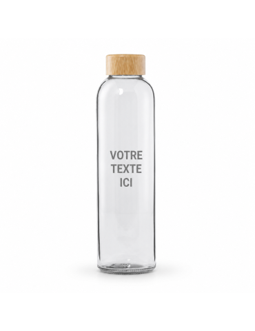 Gourde en Verre Personnalisée de 500ml - Yonsol Matières : bambou 2