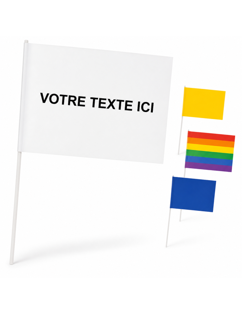 Drapeau en papier supporter 30x20cm