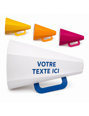 Mégaphone en carton Matières : carton Couleurs : blanc 2