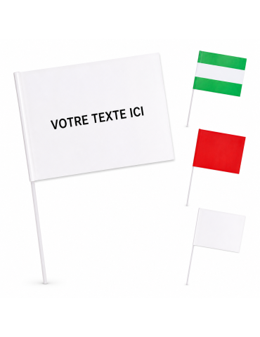 Grand drapeau en papier 40x30cm Matières : papier Couleurs : blanc 2