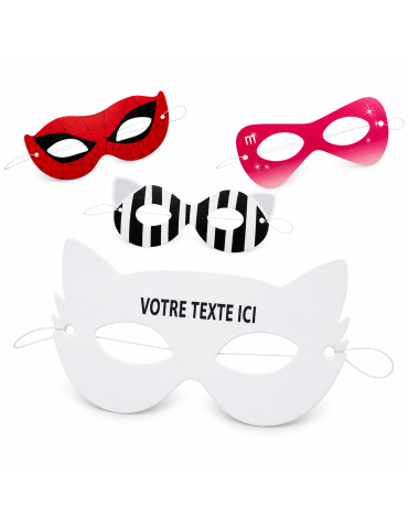 Loup en carton - Masque yeux Matières : carton Couleurs : blanc 2