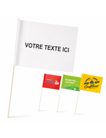 Petit drapeau en papier 20x15cm Matières : papier Couleurs : blanc 2