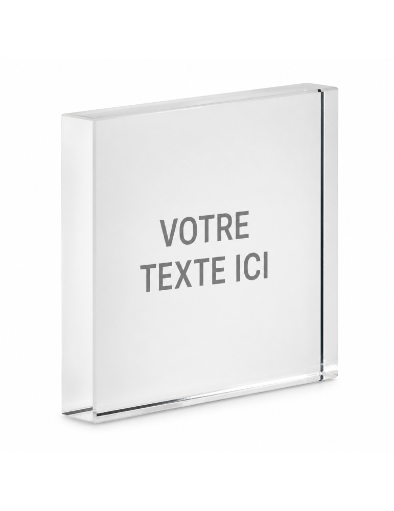 Cadre trophée en cristal personnalisé - Cadeau d'entreprise BLO
