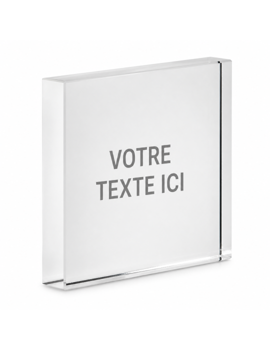 Cadre trophée en cristal personnalisé - Cadeau d'entreprise BLO