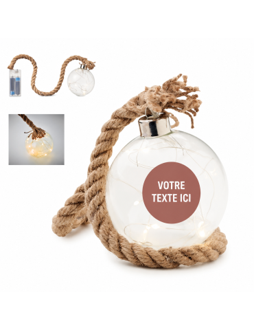 Boule en verre LED personnalisée - Décoration lumineuse BAUBLI pas cher 2
