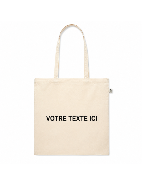 Sac Shopping en Coton Recyclé Personnalisé pas cher