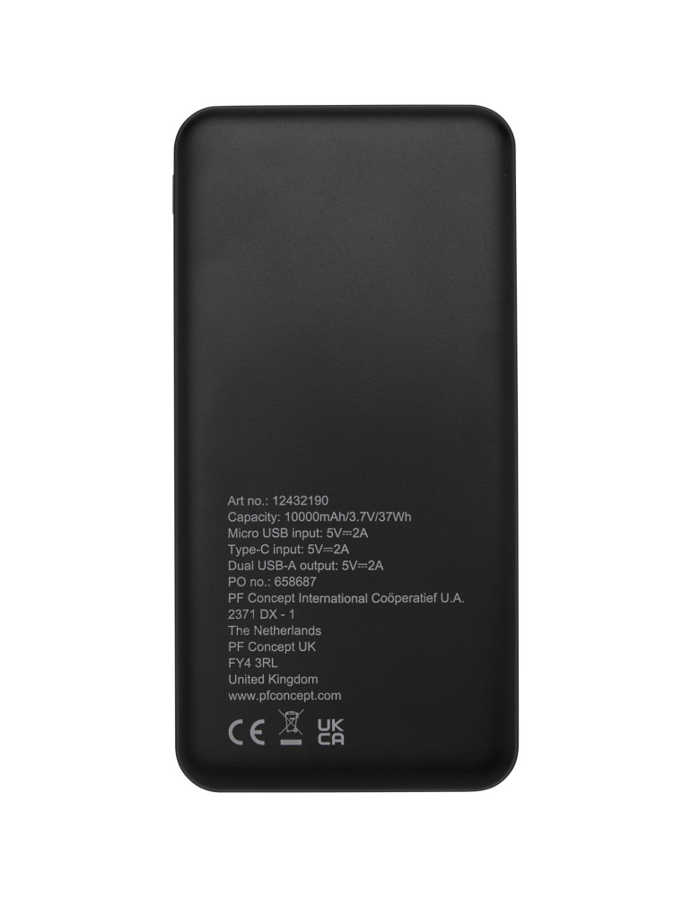 Batterie de secours personnalisable 10 000 mAh en plastique recyclé Loop
