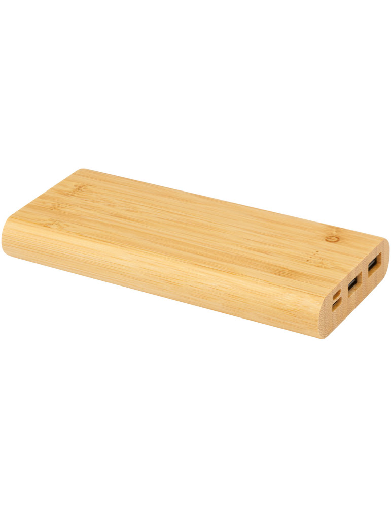 Batterie de secours personnalisable 10 000 mAh en bambou Tulda