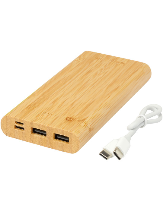 Batterie de secours personnalisable 10 000 mAh en bambou Tulda